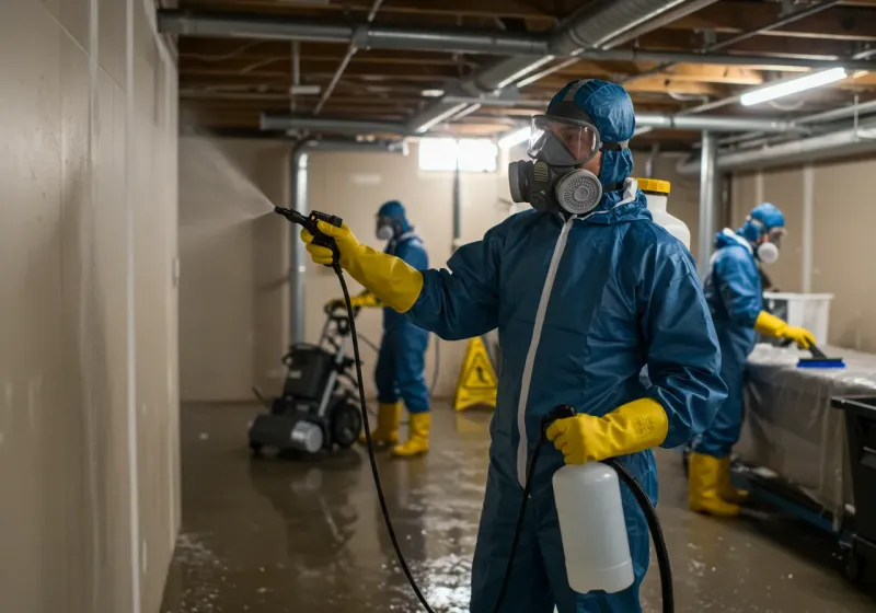 Basement Sanitization and Antimicrobial Treatment process in Barron, WI